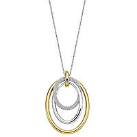 Smykke i 925 forgylt sølv med zirkonia