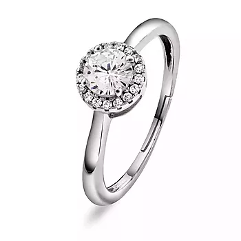 Pan Jewelry ring i 925 sølv med zirkonia