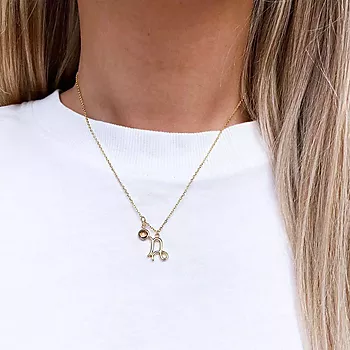 Bilde nummer 2 av Pan Jewelry, Smykke i 925 forgylt sølv med zirkonia og horoskop Steinbukken