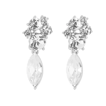 Noctelle øredobber i messing med zirkonia