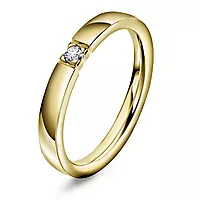 Pan Jewelry, Lady alliansering i 585 gult gull med diamant 0,07 ct TWSI