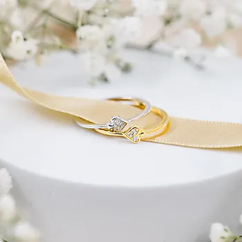 Bilde nummer 3 av Pan Jewelry, Ring med hjerte og zirkonia i forgylt 925 sølv