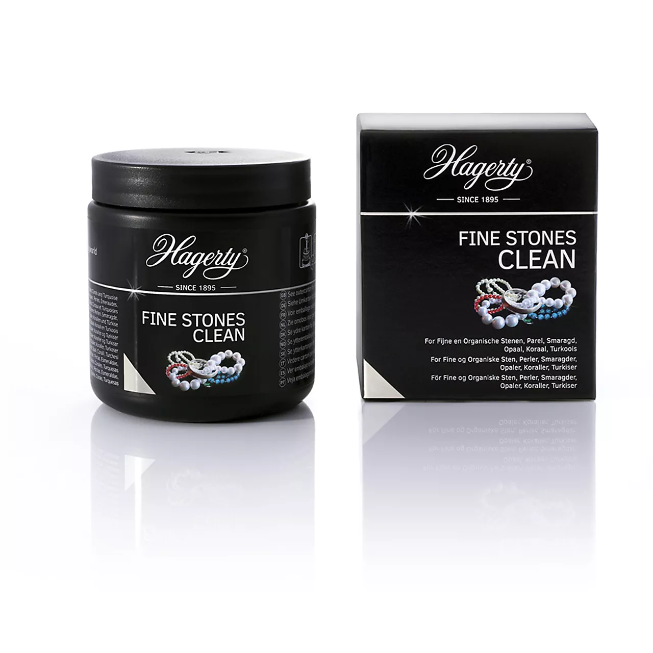 Pan Jewelry, Anheng i 585 hvitt gull med safir og diamanter 0,16 ct ...