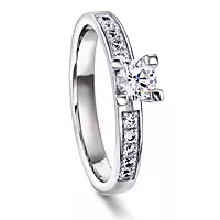 Moments by Pan Jewelry, Diamantring Admire i 585 hvitt gull 0,55 CT | 3 mm bredde