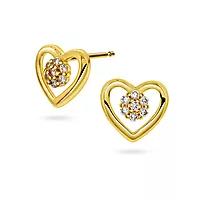 Pan Jewelry, Øredobber i forgylt 925 sølv med zirkonia