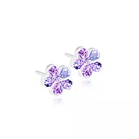 Blomdahl, Øredobber i medisinsk plast med fiolette Swarovski krystaller
