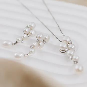 Bilde nummer 3 av Pan Jewelry, Smykke i 925 sølv med syntetisk perle og zirkonia