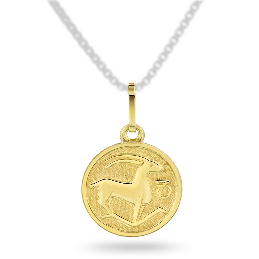 Pan Jewelry, Anheng i 585 gult gull med steinbukken