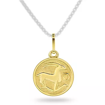 Pan Jewelry, Anheng i 585 gult gull med steinbukken