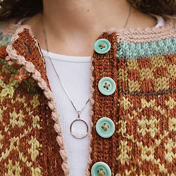 Bilde nummer 2 av Pan Jewelry, Smykkesett i 925 sølv med zirkonia og sirkel