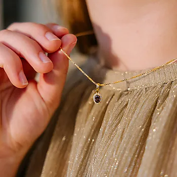 Bilde nummer 3 av Pan Jewelry, Athens Charm smykke i forgylt 925 sølv med brun zirkonia