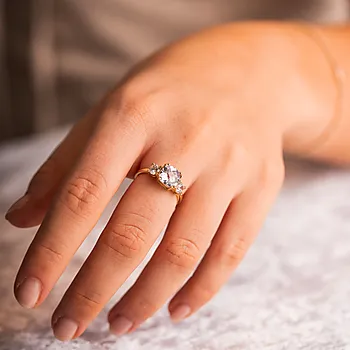 Bilde nummer 3 av Pan Jewelry, Ring i forgylt 925 sølv med zirkonia