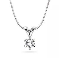 Pan Jewelry, Isabella enstensanheng i 585 hvitt gull 0,30 ct