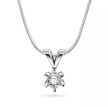 Pan Jewelry, Isabella enstensanheng i 585 hvitt gull 0,30 ct