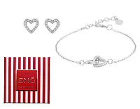 Carol smykkesett i messing med hjerte