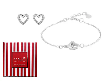 Carol smykkesett i messing med hjerte