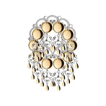 Sølje i 830 hvitt og forgylt sølv