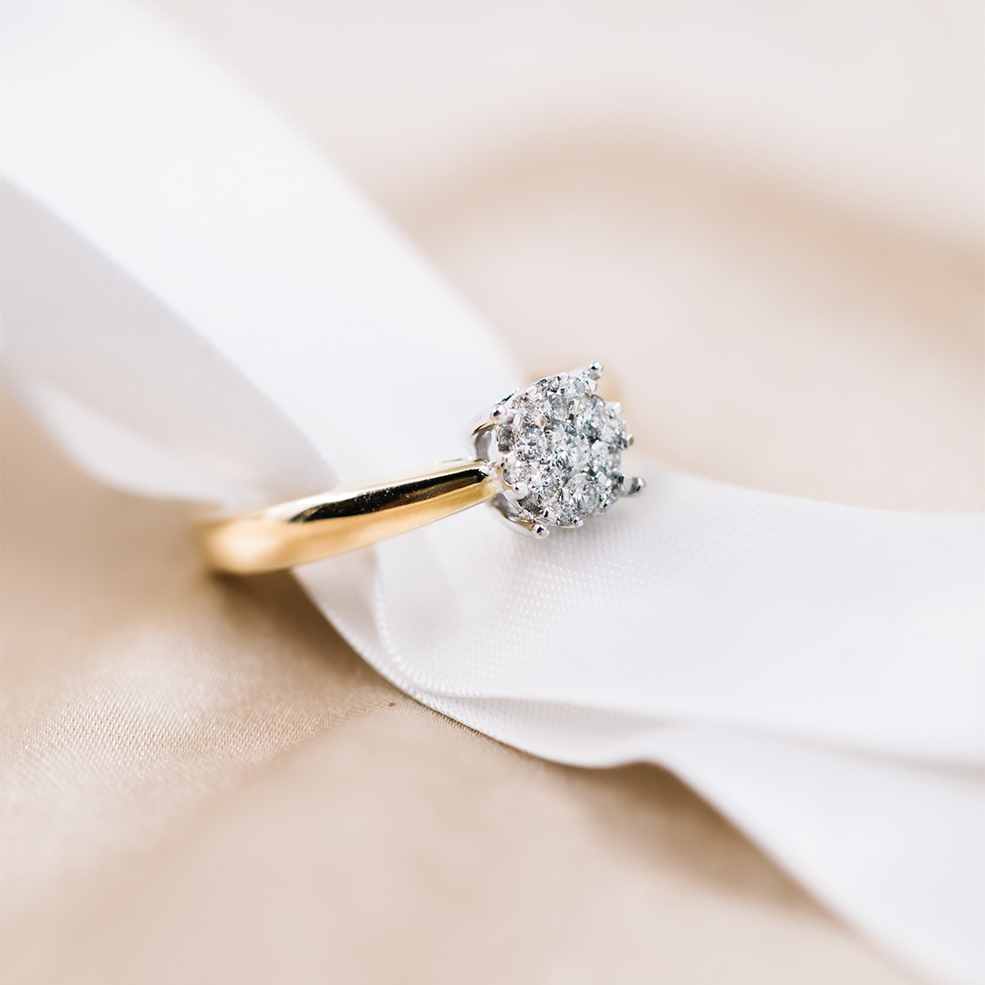 Bilde nummer 3 av Amalie diamantring i 585 gult gull 0,25 ct