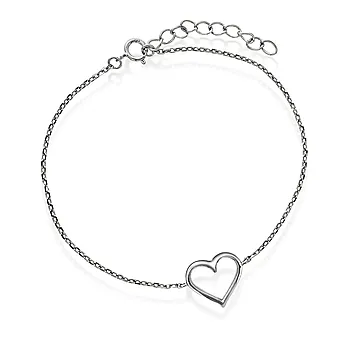 Pan Jewelry, Armbånd i 925 sølv med hjerte