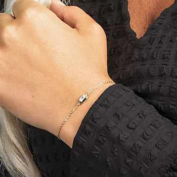 Bilde nummer 3 av Pan Jewelry, Armbånd i forgylt 925 sølv med zirkonia