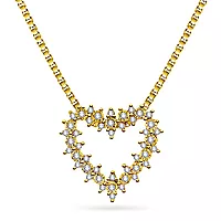 Laura smykke i 585 gult gull med diamanter 0,18 ct