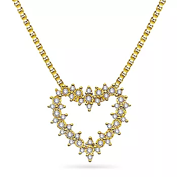 Laura smykke i 585 gult gull med diamanter 0,18 ct