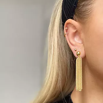 Bilde nummer 2 av Janne Formoe by Pan Jewelry, Øredobber i forgylt sølv