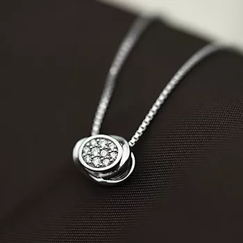 Bilde nummer 2 av Pan Jewelry, Anheng i 585 hvitt gull med diamanter 0,15 ct
