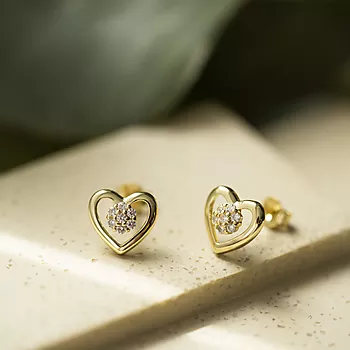 Bilde nummer 4 av Pan Jewelry, Øredobber i forgylt 925 sølv med zirkonia