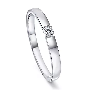 Pan Jewelry, Angelica alliansering i 585 hvitt gull med diamanter 0,05 ct WSI