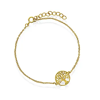 Pan Jewelry, Armbånd i forgylt 925 sølv med livets tre