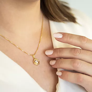 Bilde nummer 4 av Pan Jewelry, Smykke i forgylt 925 sølv med hvit zirkonia