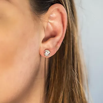 Bilde nummer 4 av Pan Jewelry, Øredobber i 925 sølv med hvit zirkonia