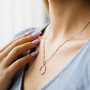 Bilde nummer 3 av Pan Jewelry, Smykkesett i 925 sølv med zirkonia og sirkel
