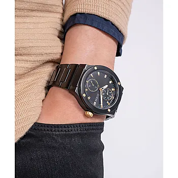 Bilde nummer 3 av Guess, Dress herreklokke med sort stållenke