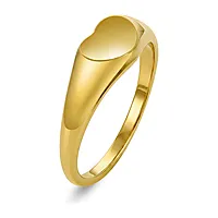 Heartline ring i forgylt stål med hjerte