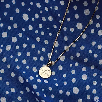 Bilde nummer 2 av Pan Jewelry, Smykke i forgylt 925 sølv med verdenskartet