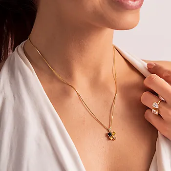 Bilde nummer 2 av Pan Jewelry, Smykke i forgylt 925 sølv med gylne zirkonia