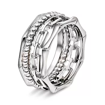 Pan Jewelry, Ringer i 925 rodinert sølv 4 pk.