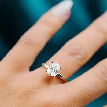 Bilde nummer 2 av Empress LAB diamantring i 585 hvitt gull 2,00 ct