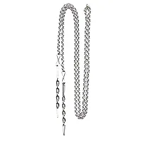 Trekkekjede i 830 hvitt sølv med spyd, 1 m