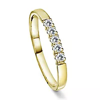 Pan Jewelry, Angelica alliansering i 585 gult gull med diamanter 0,15 ct WSI