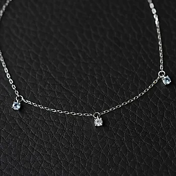 Bilde nummer 2 av Pan Jewelry, Ankelkjede i 925 rhodinert sølv med zirkonia, 25 cm