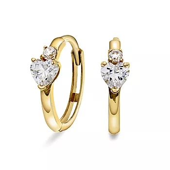 Pan Jewelry, Øreringer i 585 gult gull med zirkonia