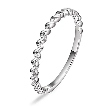 Lyslinje ring i 925 sølv