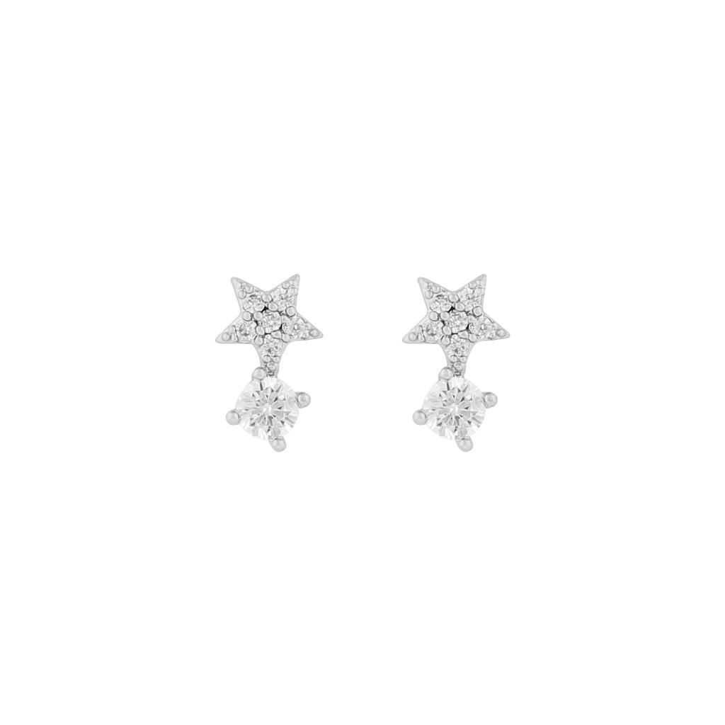 Snö Of Sweden Stina Earring Silver/Clear