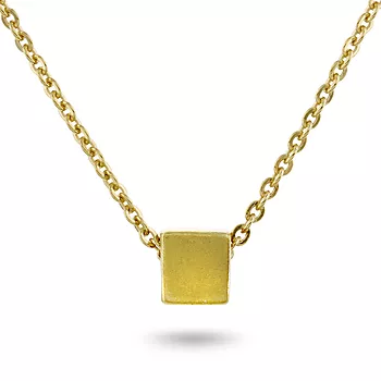 Pan Jewelry, Anheng i forgylt sølv med firkant