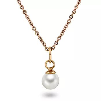 Pan Jewelry, Anheng i 925 rosèforgylt sølv med ferskvannsperle