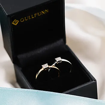 Bilde nummer 4 av Lilly diamantring i 375 gult gull 0,06 ct