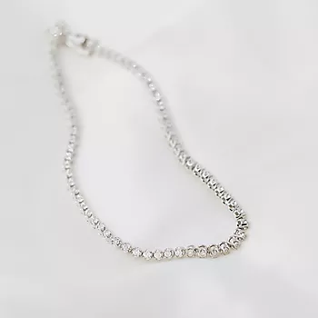 Bilde nummer 4 av Cathinka tennisarmbånd i 585 hvitt gull med diamanter 0,20 ct